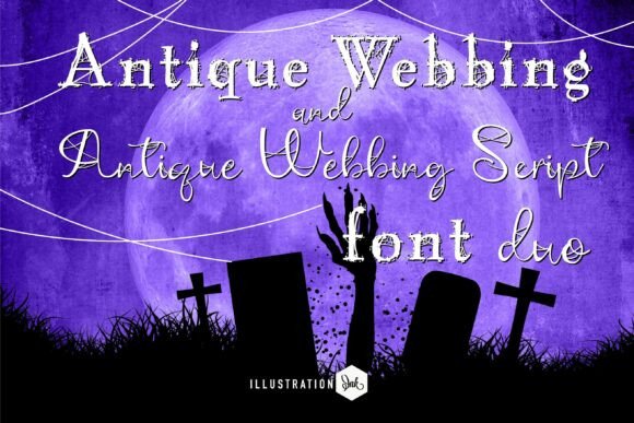 Antique Webbing Duo: A Spooky Serif and Script Font Pair