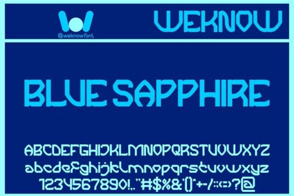 Blue Sapphire: A Futuristic Display Font for Web Design
