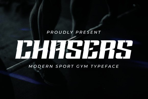 Chasers: A Modern Sport Gym Typeface for Web Headers