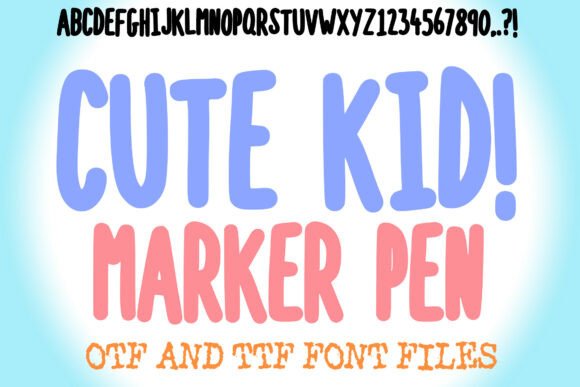 Cute Kid Marker Pen: A Playful Display Font for Branding