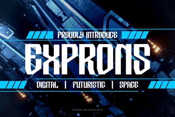 Exprons: The Futuristic Display Font for Modern Makers
