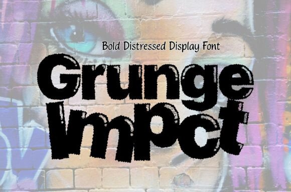Grunge Impact: A Bold Display Font for Modern Makers