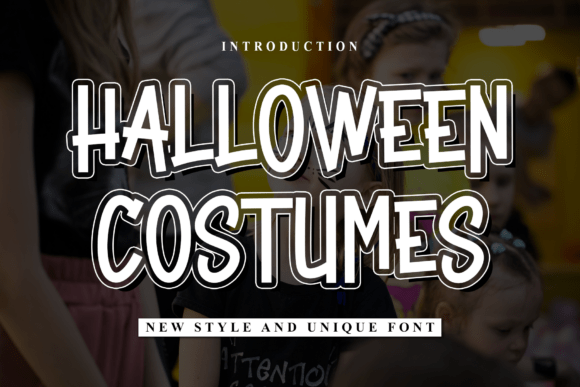 Halloween Costumes Font for Spooky Craft Projects