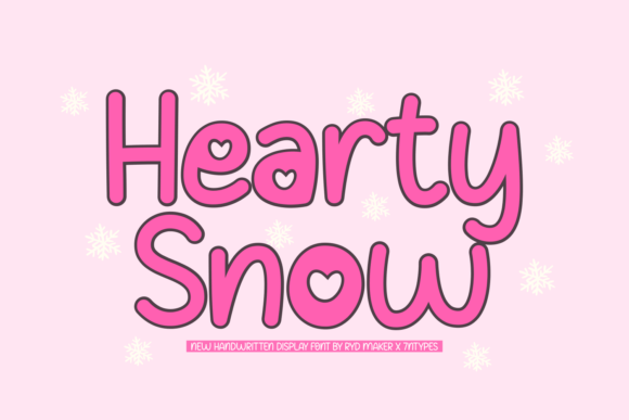 Hearty Snow: A Whimsical Display Font for Winter Branding