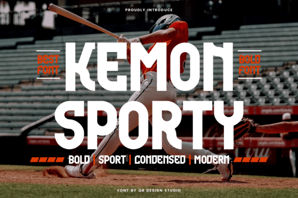 Kemon Sporty: A Modern Display Font for Bold Branding