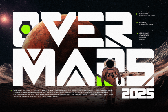 Overmars: A Futuristic Display Font for Digital Campaigns