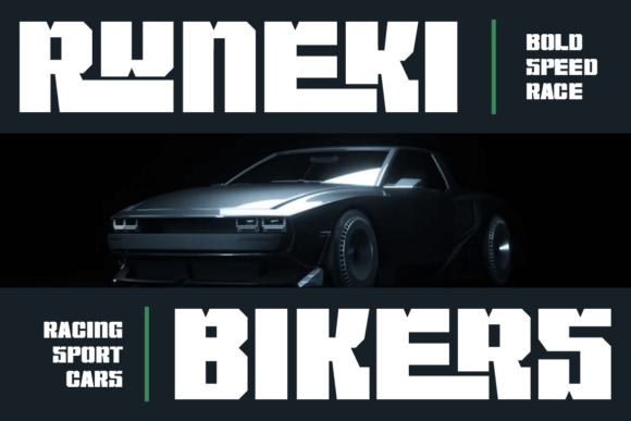 Runeki Bikers: A Bold Display Font for Modern Editorial Design