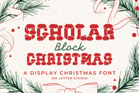 Scholar Block Christmas: Bold Varsity Font for Holiday Branding