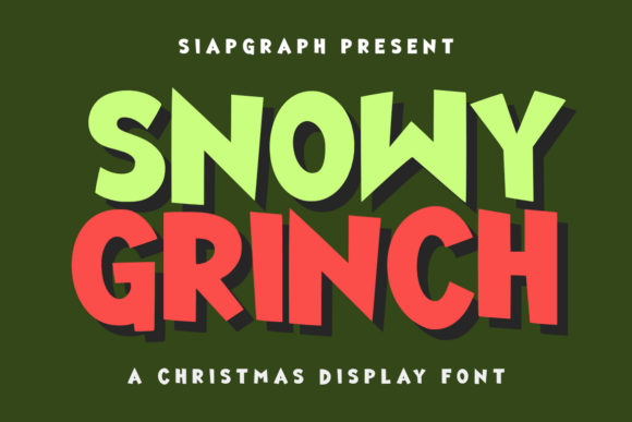 Snowy Grinch: A Quirky Display Font for Nostalgic Designs
