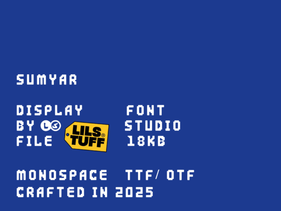 Sumyar Monospace: A Bold Pixel Typeface for Digital Editors