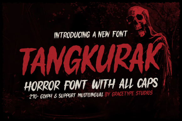 Tangkurak: A Bold Display Font for Horror Titles