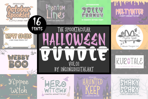 The Spooktacular Halloween Bundle Vol.01 Font Collection