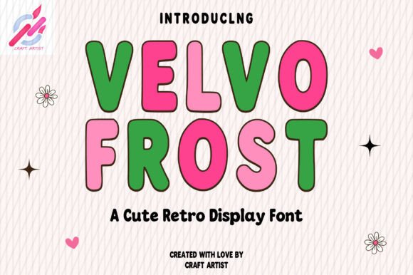 Velvofrost: A Retro Display Font for Modern Branding